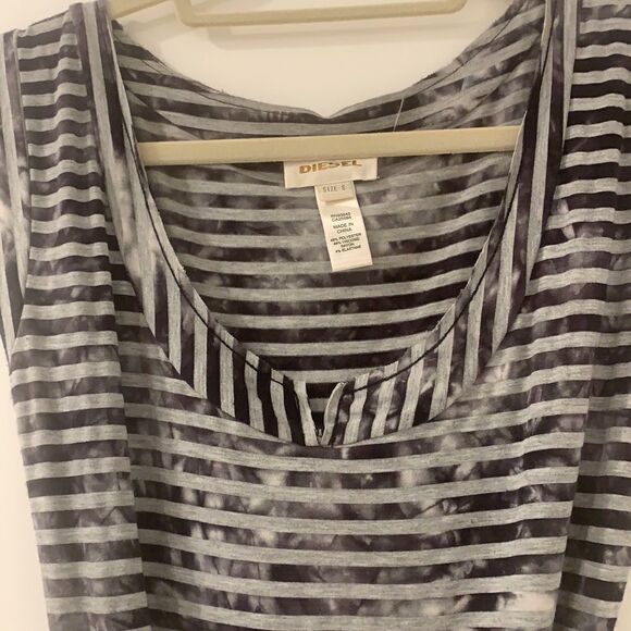 Like New DIESEL JERSEY MINI DRESS TIE WAIST - Picture 2 of 4